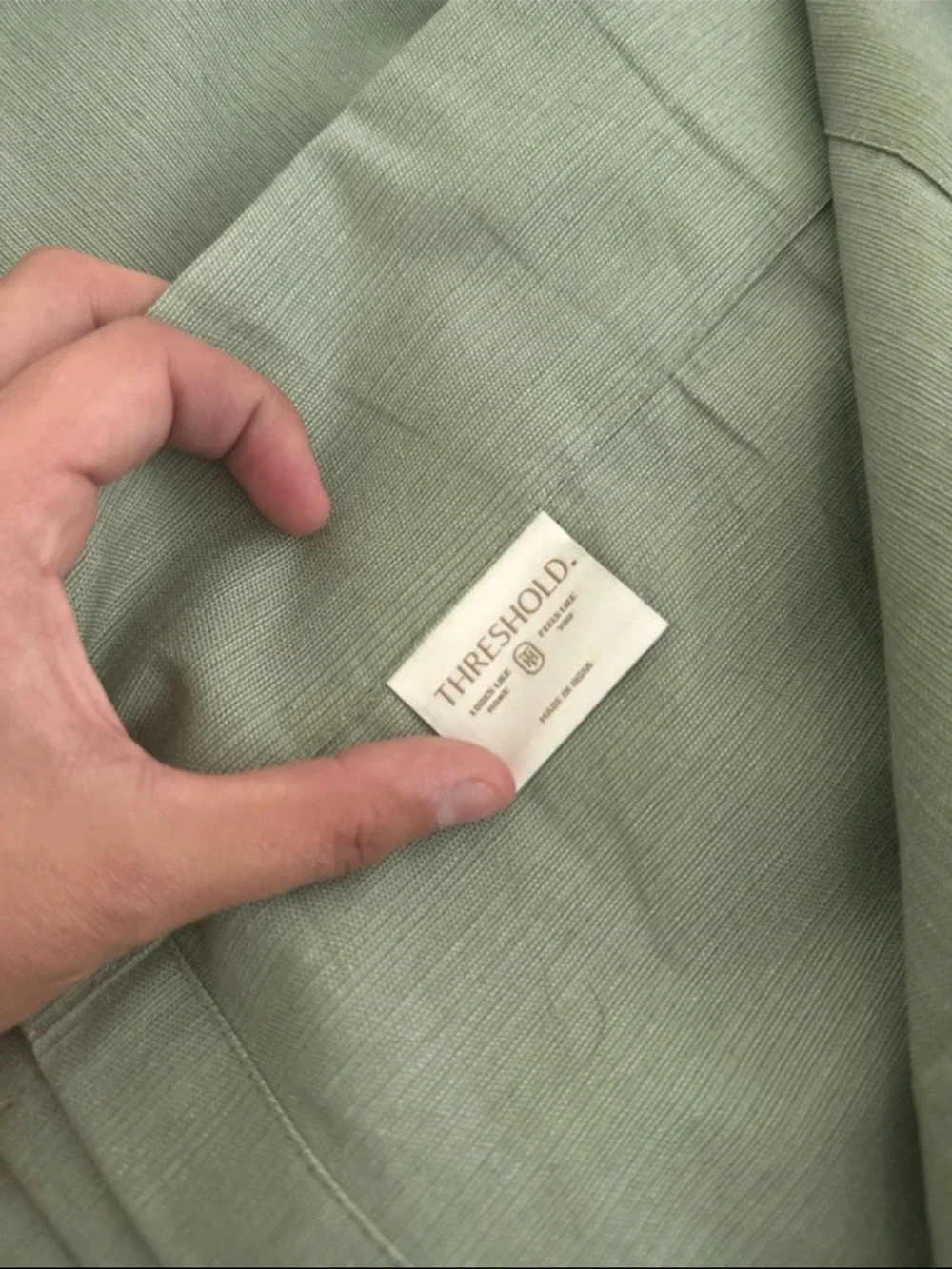 Threshold Light Sage Green Light Filtering Curtains